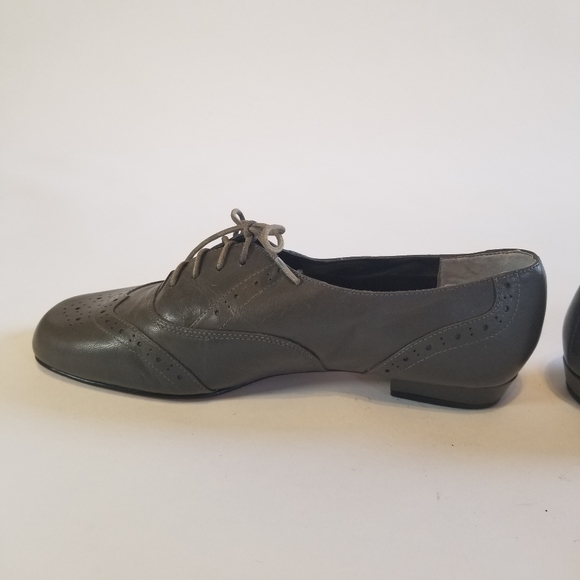 Ros Hommerson gray leather wing tips - Picture 4 of 10